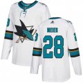 San Jose Sharks #28 Timo Meier White Road Authentic Stitched NHL Jersey