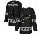 Adidas St. Louis Blues #4 Carl Gunnarsson Authentic Black Team Logo Fashion NHL Jersey