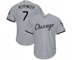 Chicago White Sox #7 Jeff Keppinger Grey Road Flex Base Authentic Collection Baseball Jersey