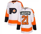 Adidas Philadelphia Flyers #21 Scott Laughton Authentic White Away NHL Jersey