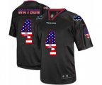 Houston Texans #4 Deshaun Watson Elite Black USA Flag Fashion Football Jersey