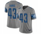Detroit Lions #43 Will Harris Limited Gray Inverted Legend Football Jersey