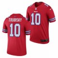Buffalo Bills #10 Mitchell Trubisky Nike Red Color Rush Vapor Limited Player Jersey