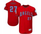 Los Angeles Angels of Anaheim #27 Mike Trout Authentic Red 2016 Father's Day Fashion Flex Base Baseball Jersey