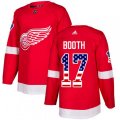 Detroit Red Wings #17 David Booth Authentic Red USA Flag Fashion NHL Jersey