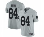 Oakland Raiders #84 Antonio Brown Limited Silver Inverted Legend Football Jersey