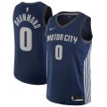 Detroit Pistons #0 Andre Drummond Authentic Navy Blue NBA Jersey - City Edition