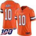 Denver Broncos #10 Jerry Jeudy Orange Stitched Limited Rush 100th Season Jersey