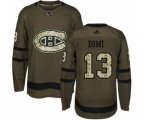 Montreal Canadiens #13 Max Domi Authentic Green Salute to Service NHL Jersey