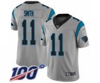 Carolina Panthers #11 Torrey Smith Silver Inverted Legend Limited 100th Season Football Jersey