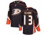 Adidas Anaheim Ducks #13 Teemu Selanne Black Home Authentic Stitched NHL Jersey