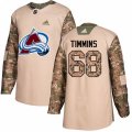 Colorado Avalanche #68 Conor Timmins Authentic Camo Veterans Day Practice NHL Jersey