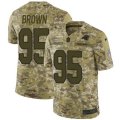 Carolina Panthers #95 Derrick Brown Camo Stitched NFL Limited 2018 Salute To Service Jersey