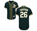 Oakland Athletics #26 Matt Chapman Green Alternate Flex Base Authentic Collection Baseball Jersey