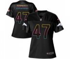 Women Denver Broncos #47 Josey Jewell Game Black Fashion Football Jersey