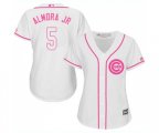 Women's Chicago Cubs #5 Albert Almora Jr Authentic White Fashion Baseball Jersey