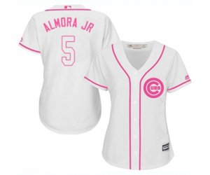 Women\'s Chicago Cubs #5 Albert Almora Jr Authentic White Fashion Baseball Jersey