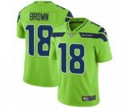 Seattle Seahawks #18 Jaron Brown Limited Green Rush Vapor Untouchable NFL Jersey