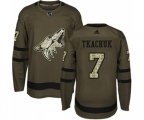 Arizona Coyotes #7 Keith Tkachuk Authentic Green Salute to Service Hockey Jersey
