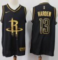 Nike Rockets #13 James Harden Black Gold Basketball Swingman Limited Edition Jersey