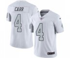 Oakland Raiders #4 Derek Carr Elite White Rush Vapor Untouchable Football Jersey