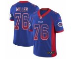 Buffalo Bills #76 John Miller Limited Royal Blue Rush Drift Fashion NFL Jersey