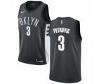 Brooklyn Nets #3 Drazen Petrovic Swingman Gray NBA Jersey Statement Edition