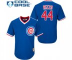 Chicago Cubs #44 Anthony Rizzo Replica Royal Blue Cooperstown Baseball Jersey