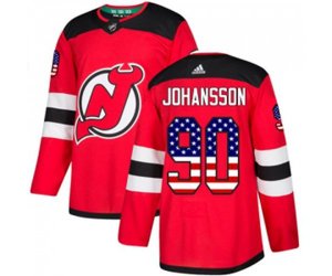 New Jersey Devils #90 Marcus Johansson Authentic Red USA Flag Fashion Hockey Jersey