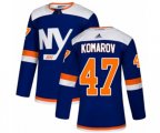 New York Islanders #47 Leo Komarov Authentic Blue Alternate NHL Jersey