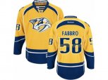 Nashville Predators #58 Dante Fabbro Authentic Gold Home NHL Jersey