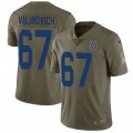Indianapolis Colts #67 Jeremy Vujnovich Limited Olive 2017 Salute to Service NFL Jersey