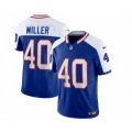 Buffalo Bills #40 Von Miller Blue White 2023 F.U.S.E. Throwback Vapor Untouchable Limited Football Stitched Jersey