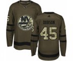 New York Islanders #45 Noah Dobson Authentic Green Salute to Service NHL Jersey
