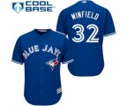 Toronto Blue Jays #32 Dave Winfield Replica Blue Alternate Baseball Jersey