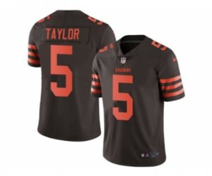 Cleveland Browns #5 Tyrod Taylor Brown Men Stitched NFL Limited Rush Jersey