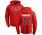 Tampa Bay Buccaneers #11 Blaine Gabbert Red Name & Number Logo Pullover Hoodie