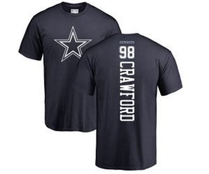 Dallas Cowboys #98 Tyrone Crawford Navy Blue Backer T-Shirt