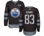 Edmonton Oilers #83 Matt Benning Authentic Black 1917-2017 100th Anniversary NHL Jersey