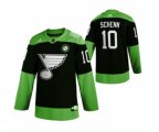 St. Louis Blues #10 Brayden Schenn Green Hockey Fight nCoV Limited Hockey Jersey