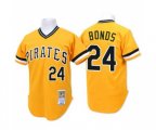 Pittsburgh Pirates #24 Barry Bonds Authentic Gold Throwback Baseball Jersey
