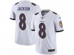Baltimore Ravens #8 Lamar Jackson White Stitched NFL Vapor Untouchable Limited Jersey