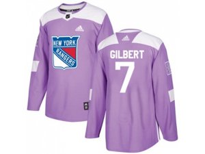 Adidas New York Rangers #7 Rod Gilbert Purple Authentic Fights Cancer Stitched NHL Jersey