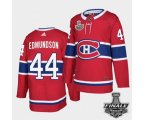 Montreal Canadiens #44 Joel Edmundson Red Home Authentic 2021 NHL Stanley Cup Final Patch Jersey
