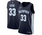 Memphis Grizzlies #33 Marc Gasol Swingman Navy Blue Road Basketball Jersey - Icon Edition