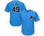 Miami Marlins Pablo Lopez Replica Blue Alternate 1 Cool Base Baseball Player Jersey
