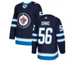 Winnipeg Jets #56 Marko Dano Authentic Navy Blue Home NHL Jersey