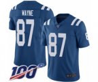 Indianapolis Colts #87 Reggie Wayne Royal Blue Team Color Vapor Untouchable Limited Player 100th Season Football Jersey