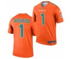 Miami Dolphins #1 Tua Tagovailoa Orange 2021 Inverted Legend Stitched Jersey
