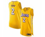 Los Angeles Lakers #2 Quinn Cook Authentic Gold 2019-20 City Edition Basketball Jersey